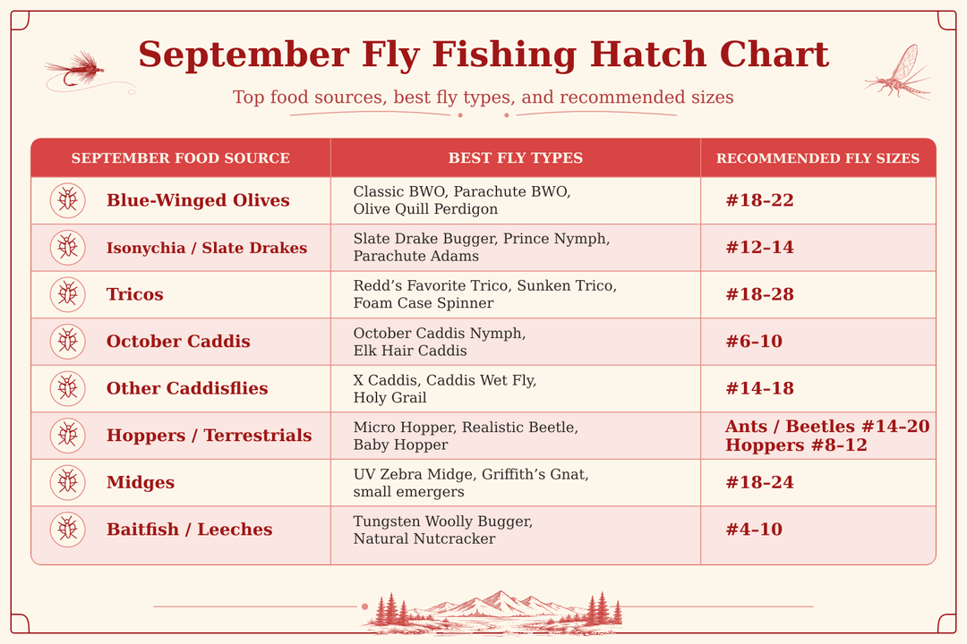 September Fly Fishing Hatch Guide: Best Flies for Early Fall Trout