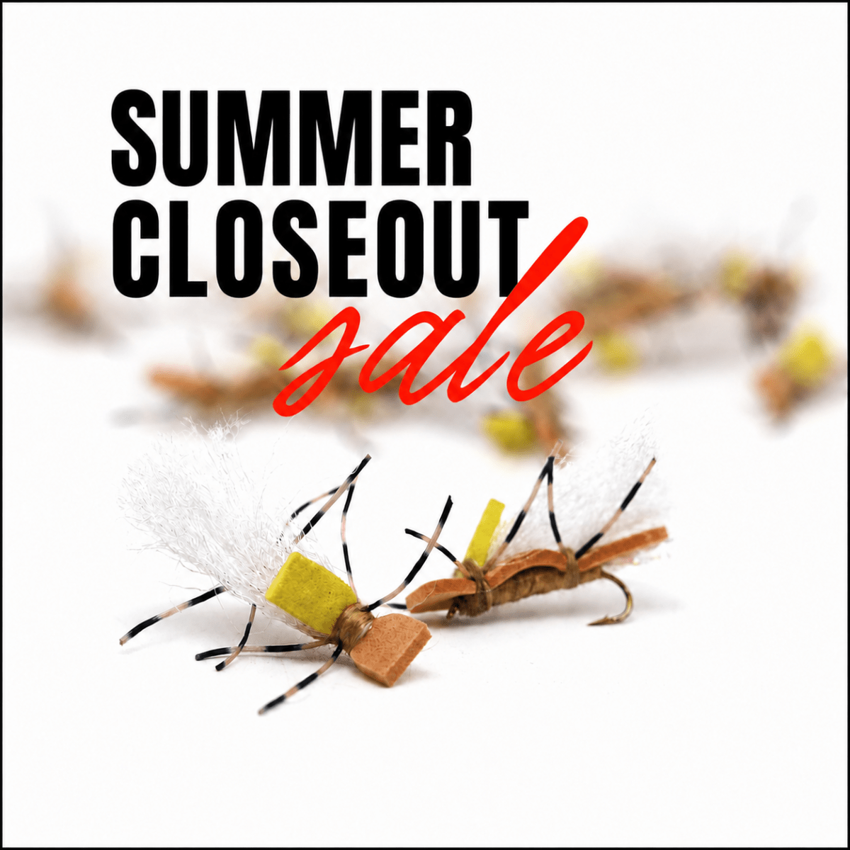 Yellow streamer flies on sale, representing the Sale Items collection from Redd’s Flies.