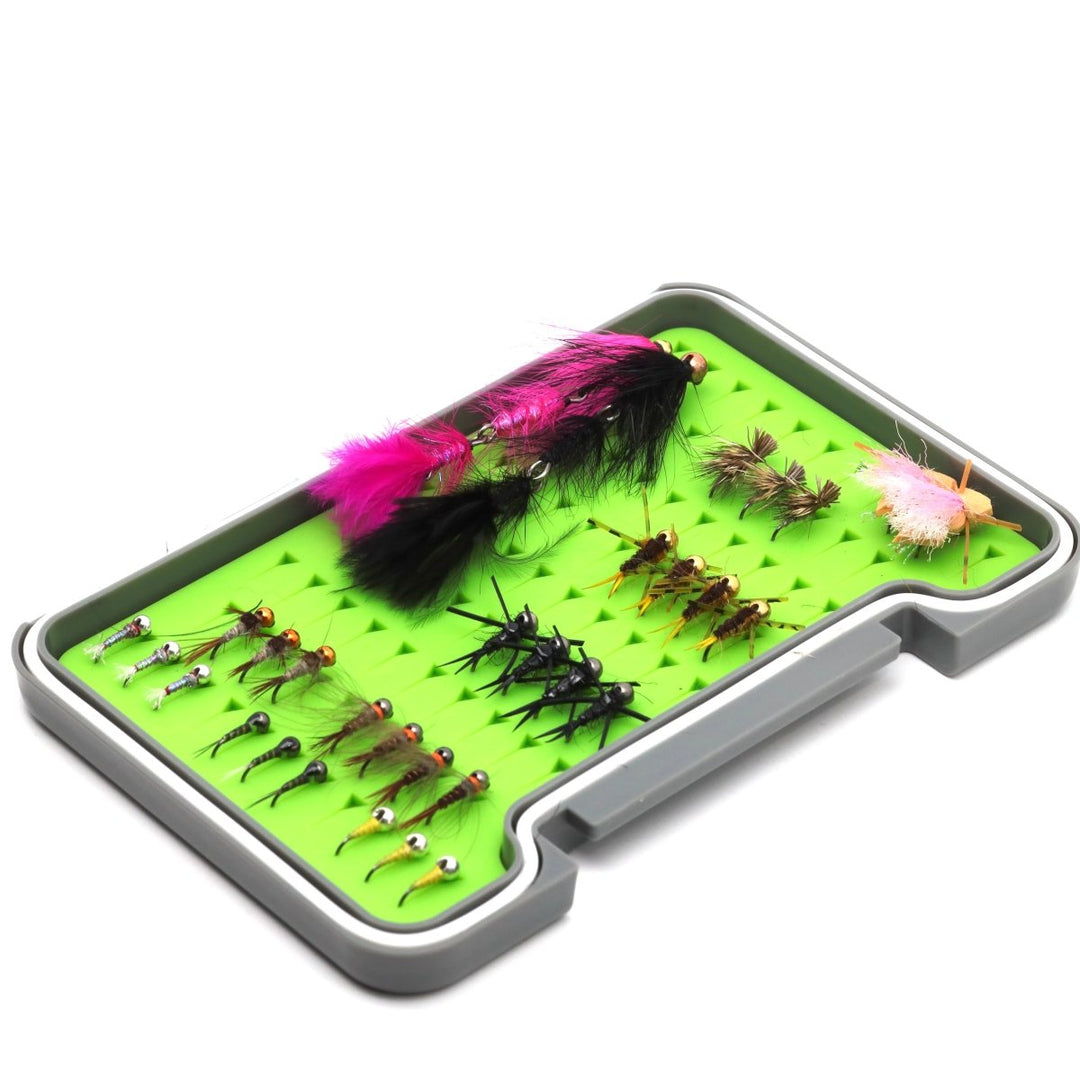 Ten-pattern trout fly assortment