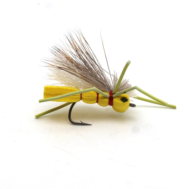 Yellow Baby Hopper dry fly
