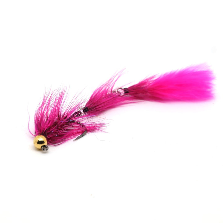 Pink Double Articulated Woolly Bugger streamer fly