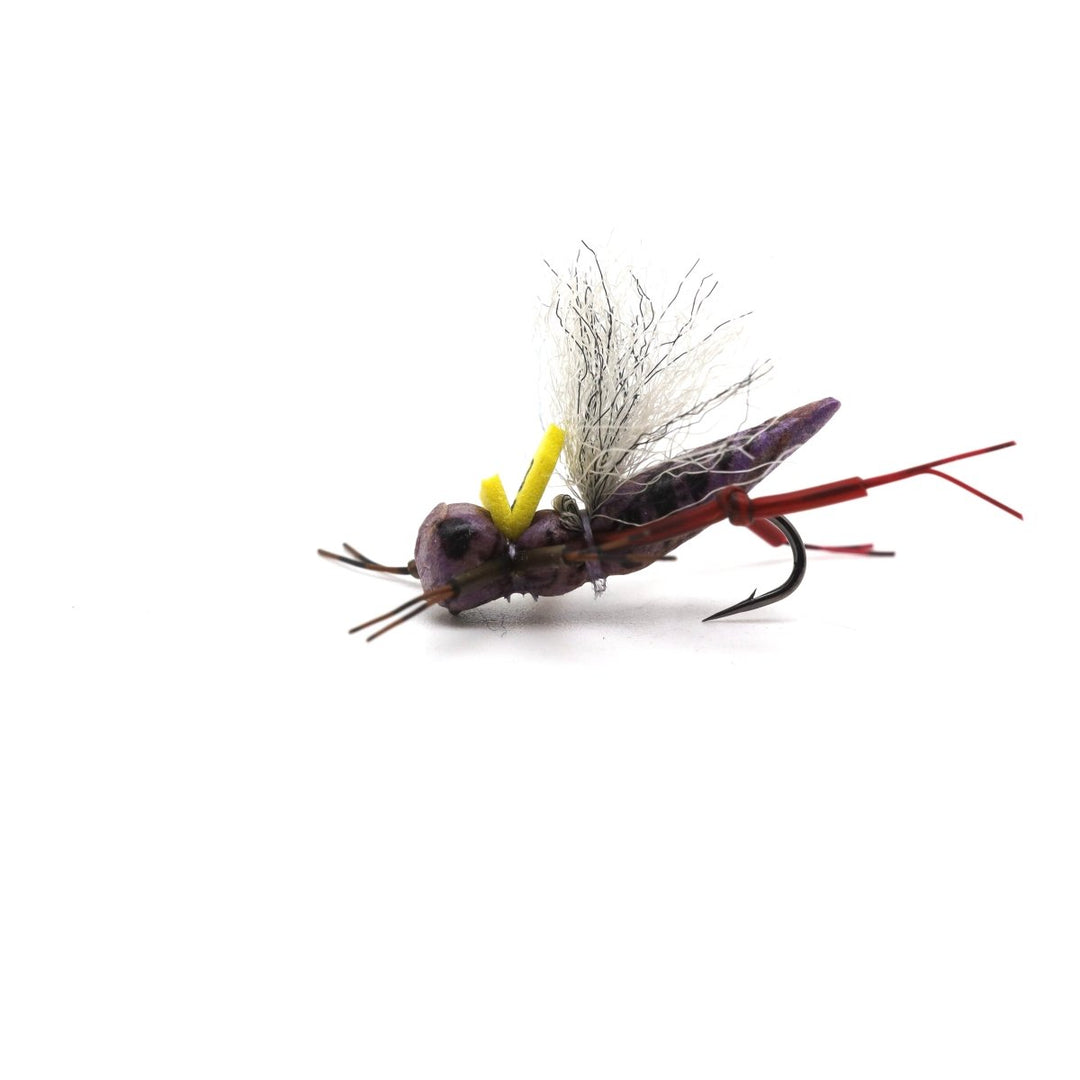 Purple Keller's Hopper dry fly